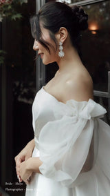 Karen Willis Holmes Wedding Dress Statement Crystal Wedding Earring