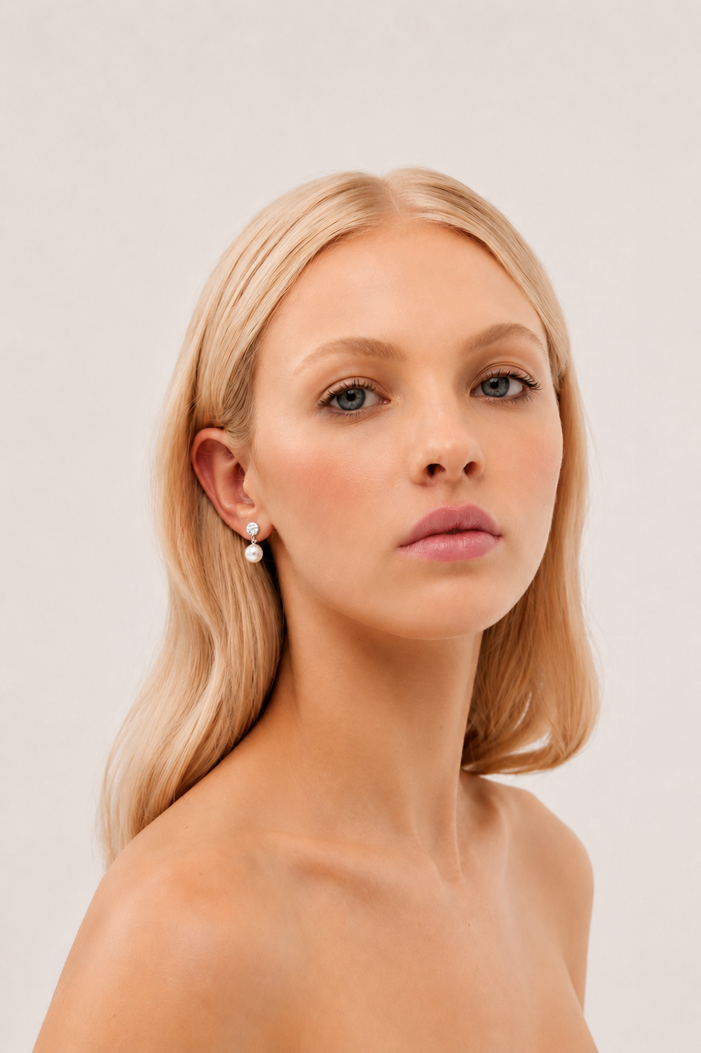 Small Pearl Stud Wedding Earrings