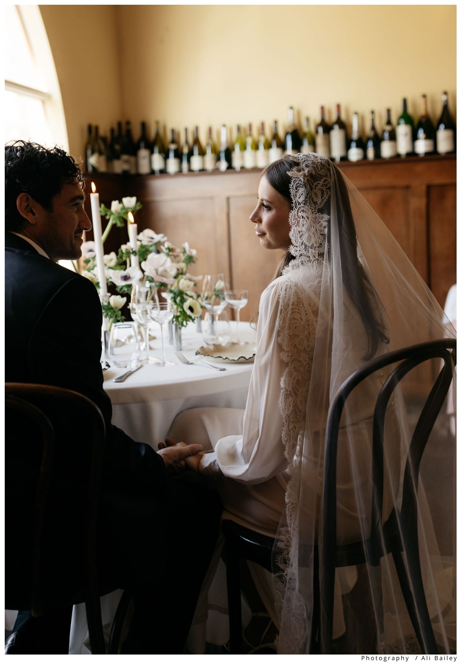 Lace Wedding veil for modern wedding