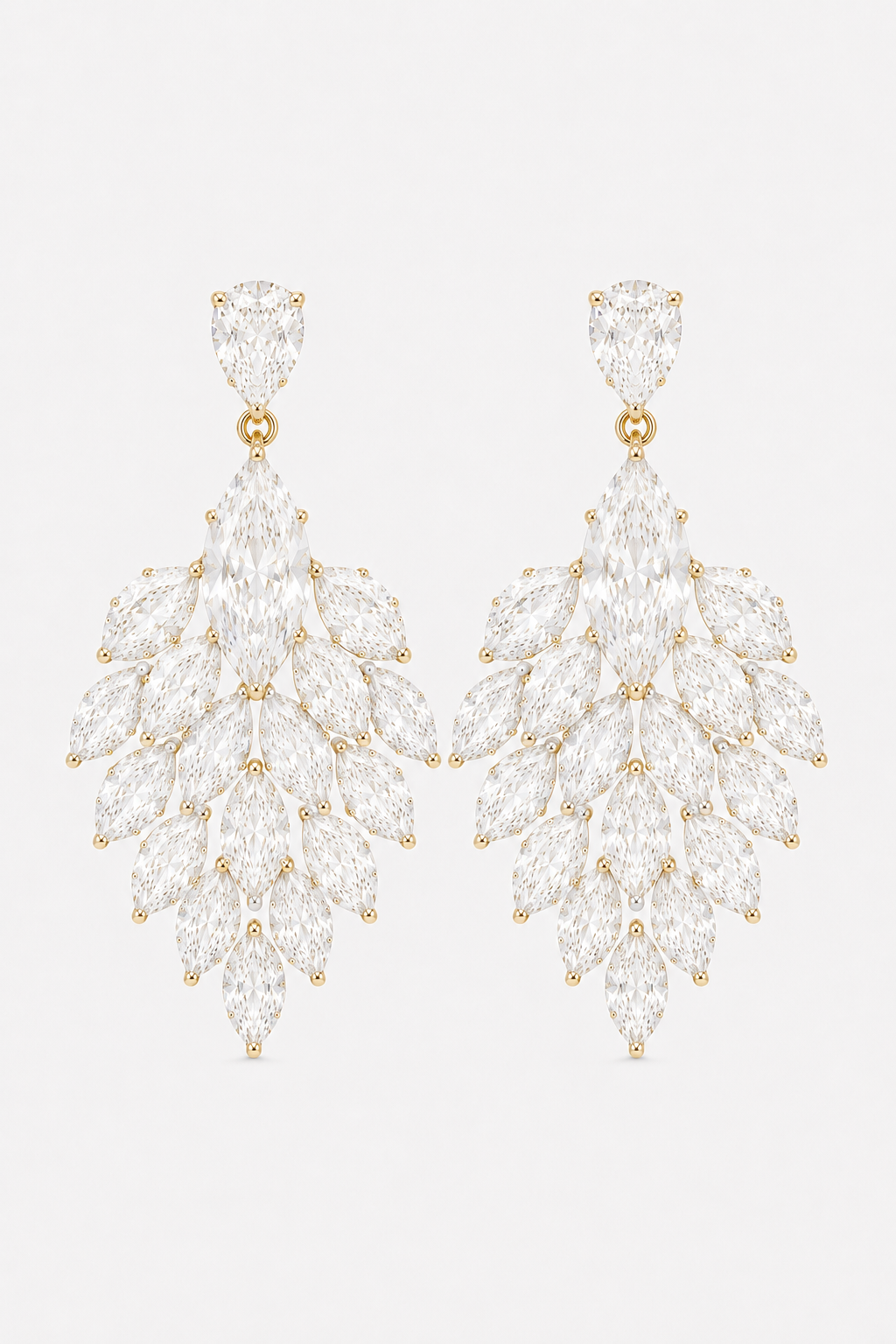 REN - Statement Crystal Wedding Earrings