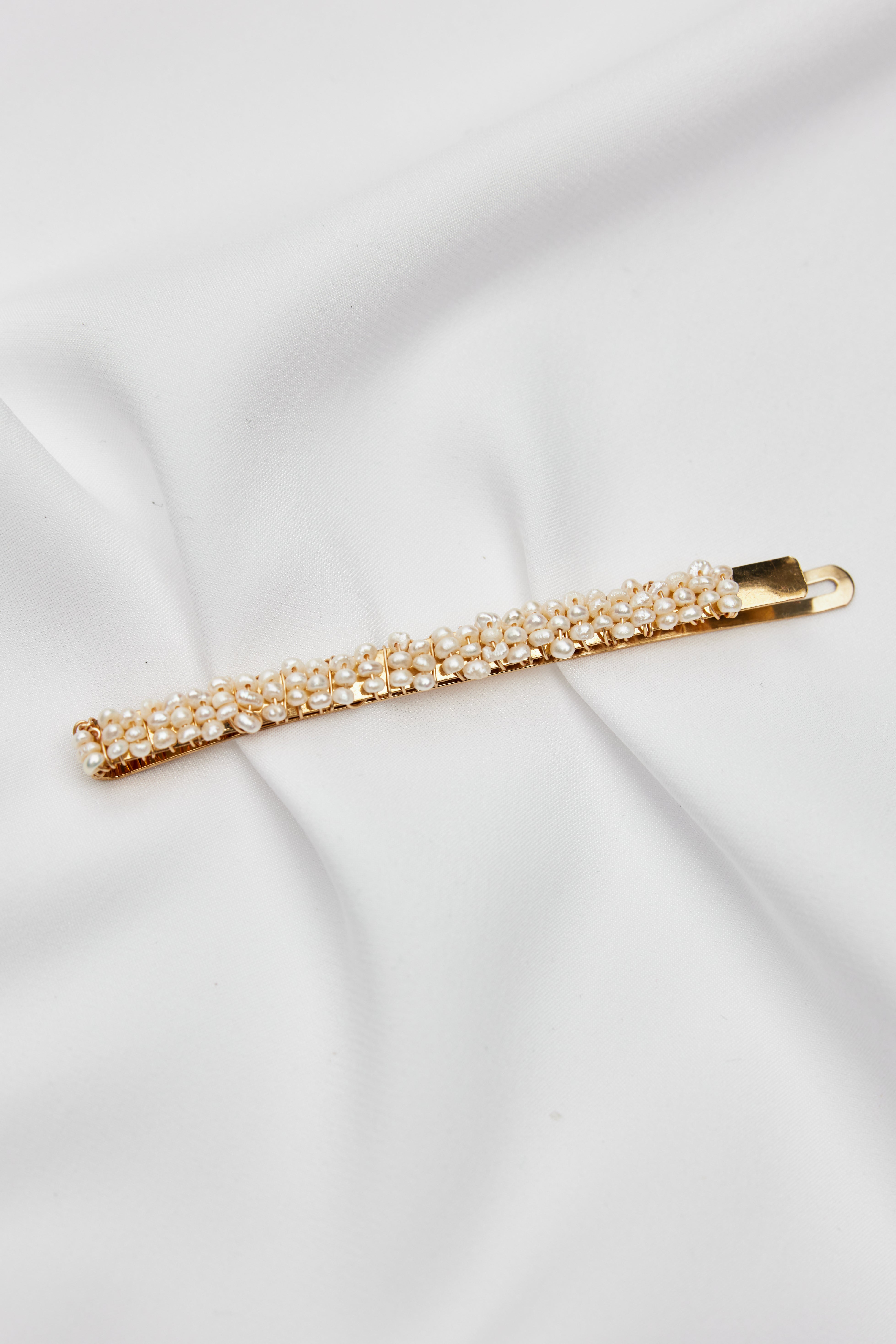  Freshwater Pearl Wedding Hair Accessories 18K Gold