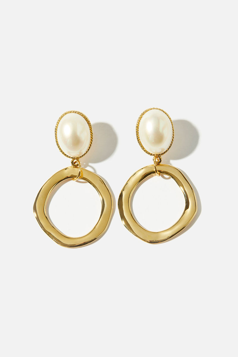 "Art Deco Gold Pearl Wedding Jewelry by Amélie George Bridal