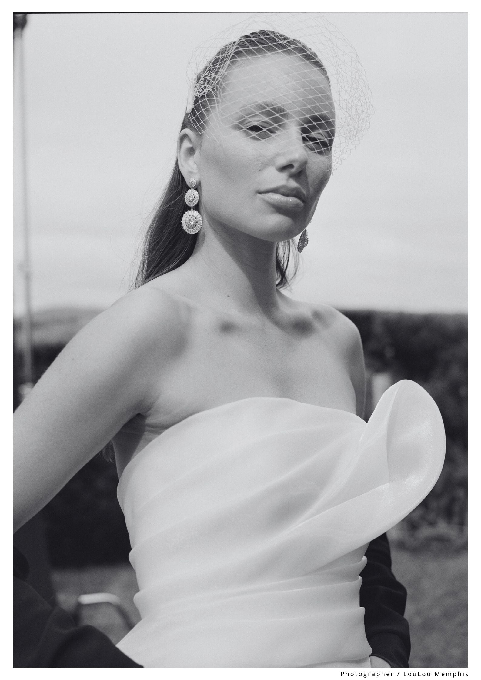 Long Statement Wedding Earrings 