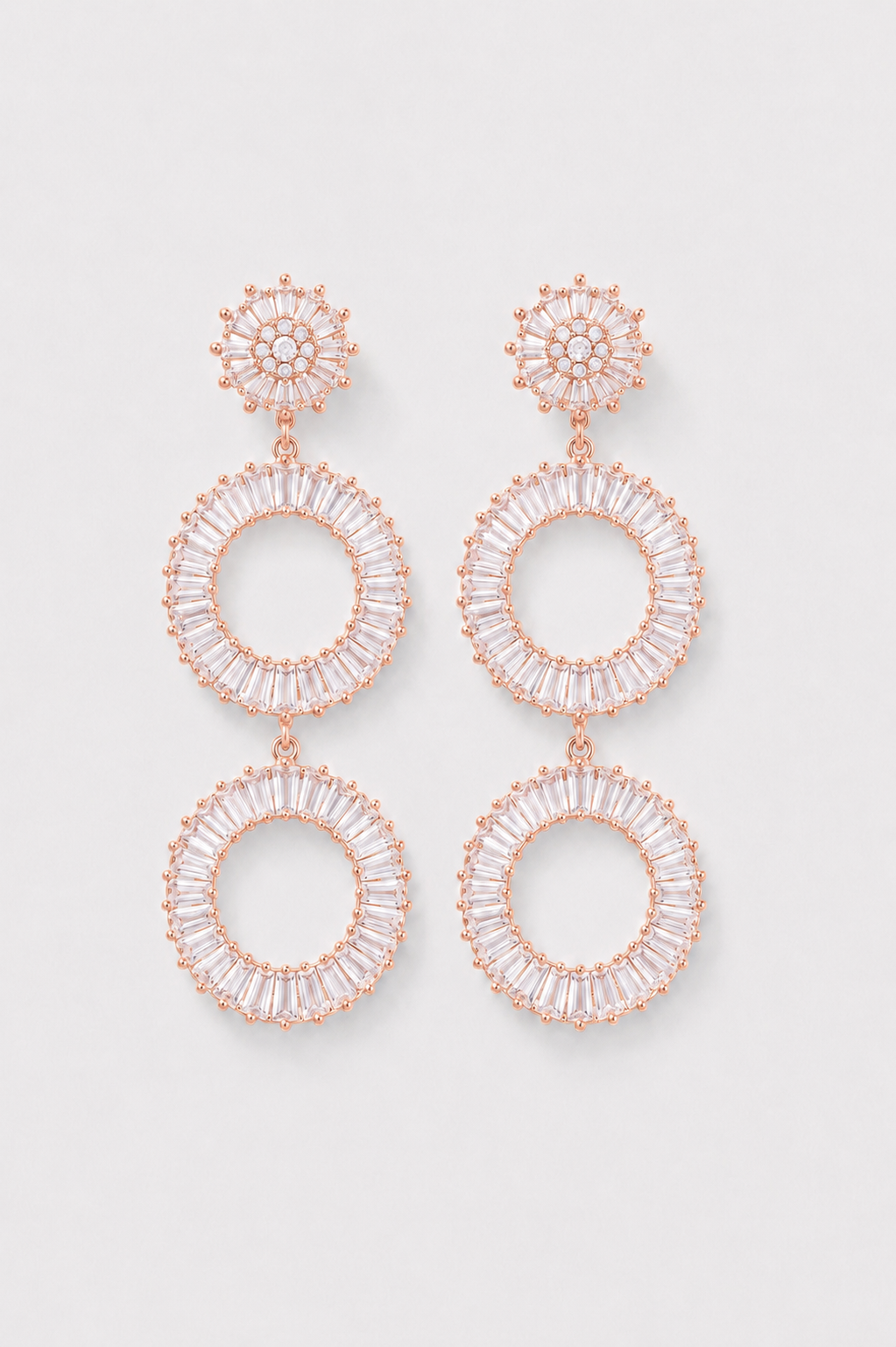 TYLER - STATEMENT CRYSTAL WEDDING EARRINGS