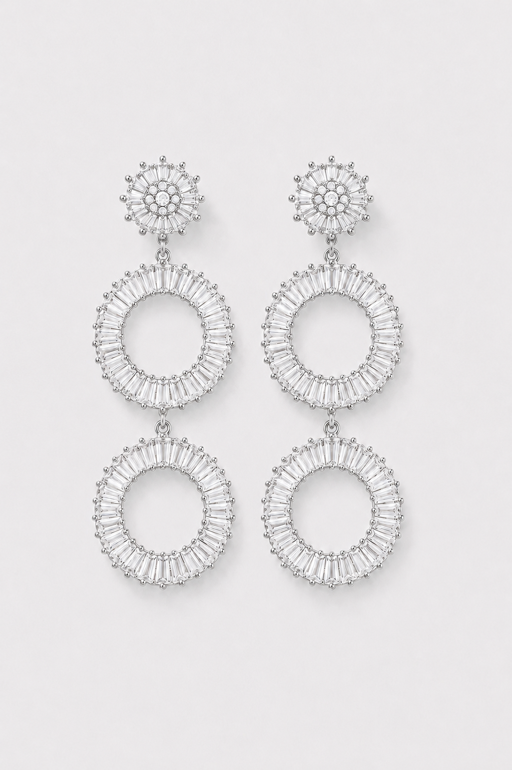 TYLER - STATEMENT CRYSTAL WEDDING EARRINGS