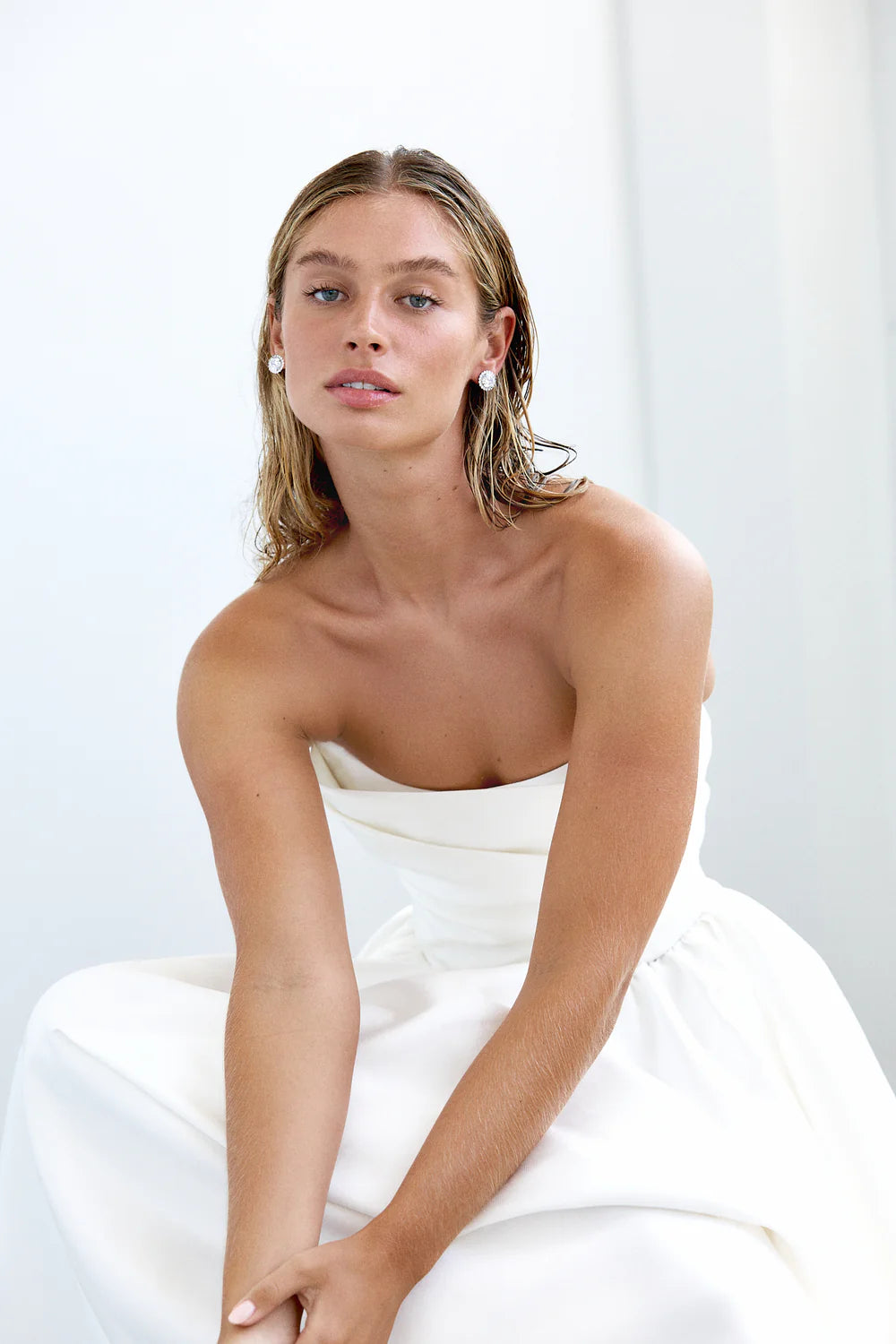 INDRA - Crystal Stud Wedding Earrings