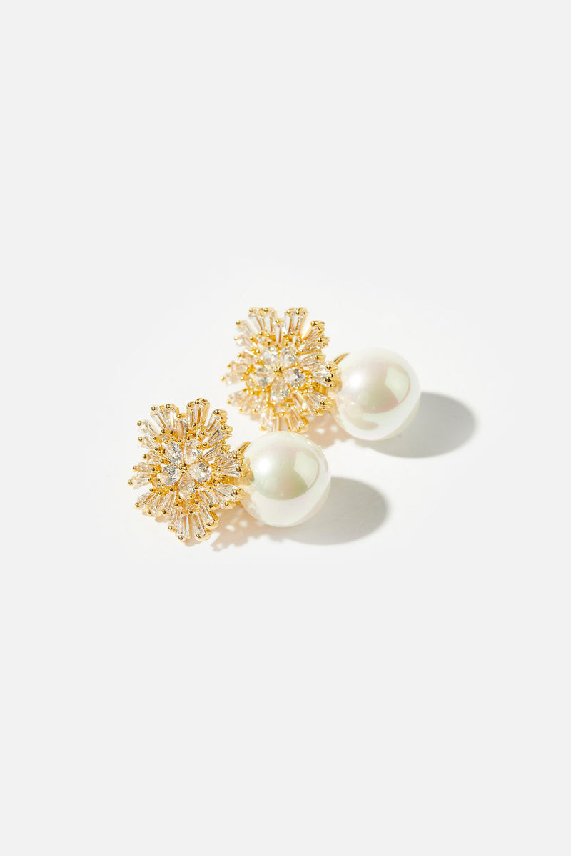 Wedding Earrings Gold by Amelie George Bridal