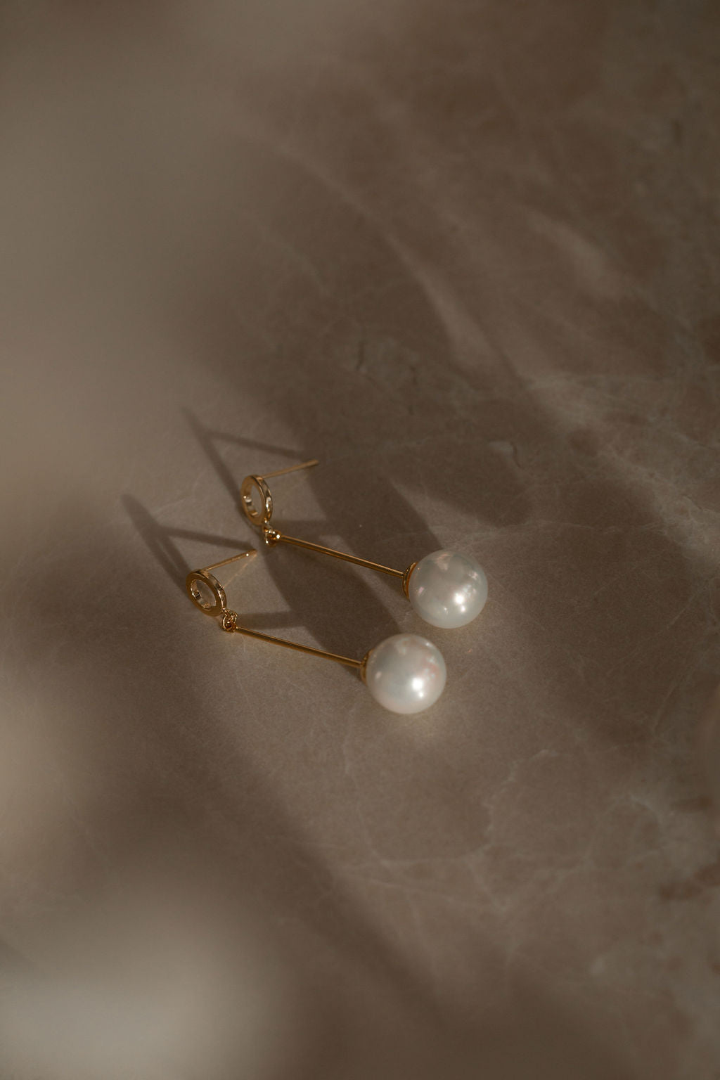 Long Pearl Wedding Earrings
