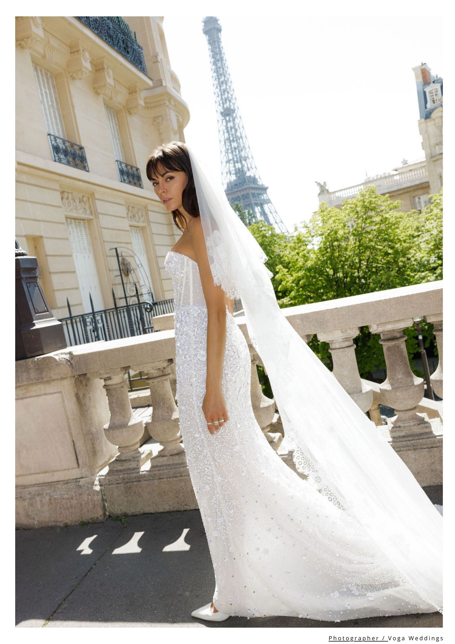 handmade long lace wedding veil 