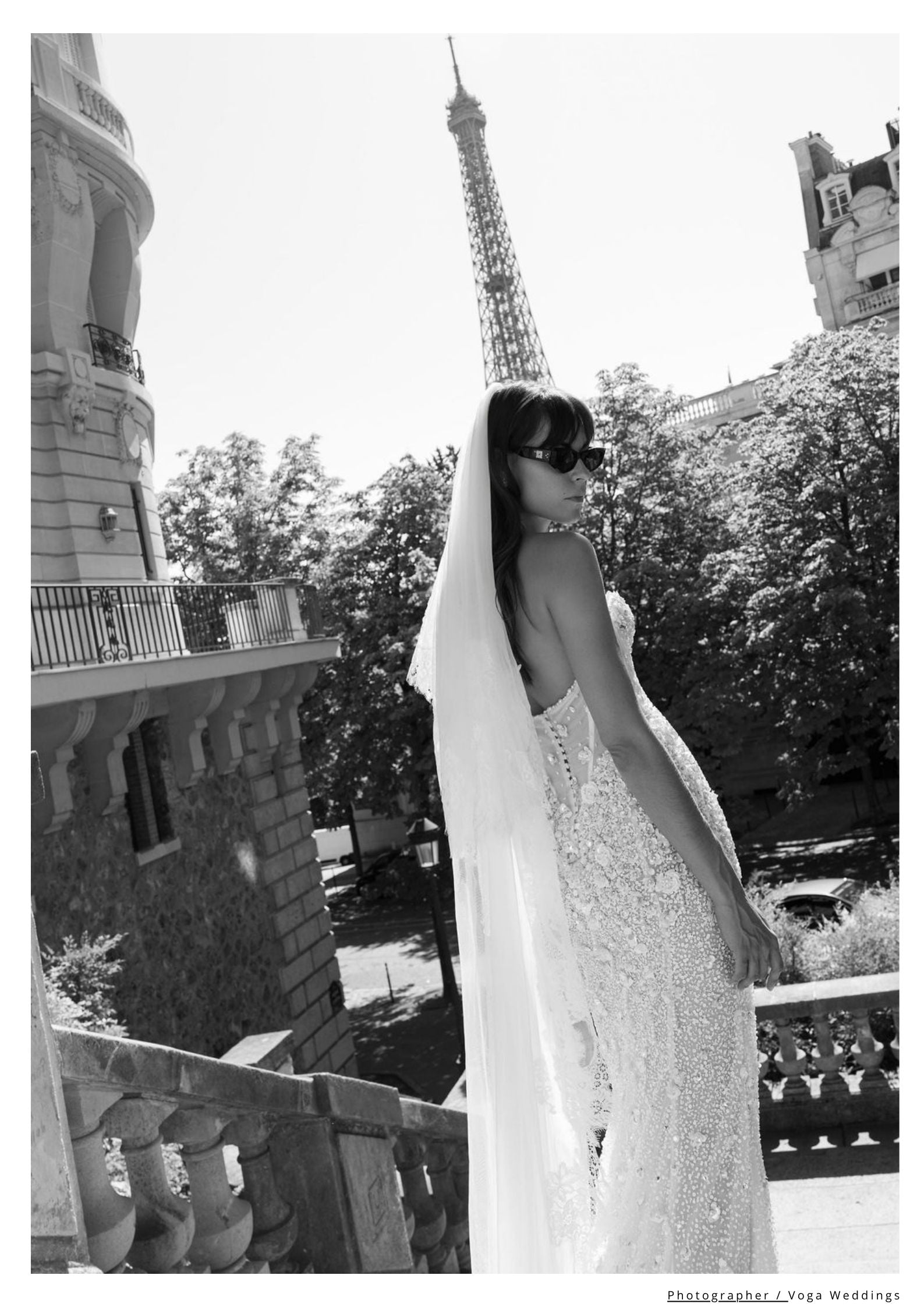 long Lace Delicate wedding veil 