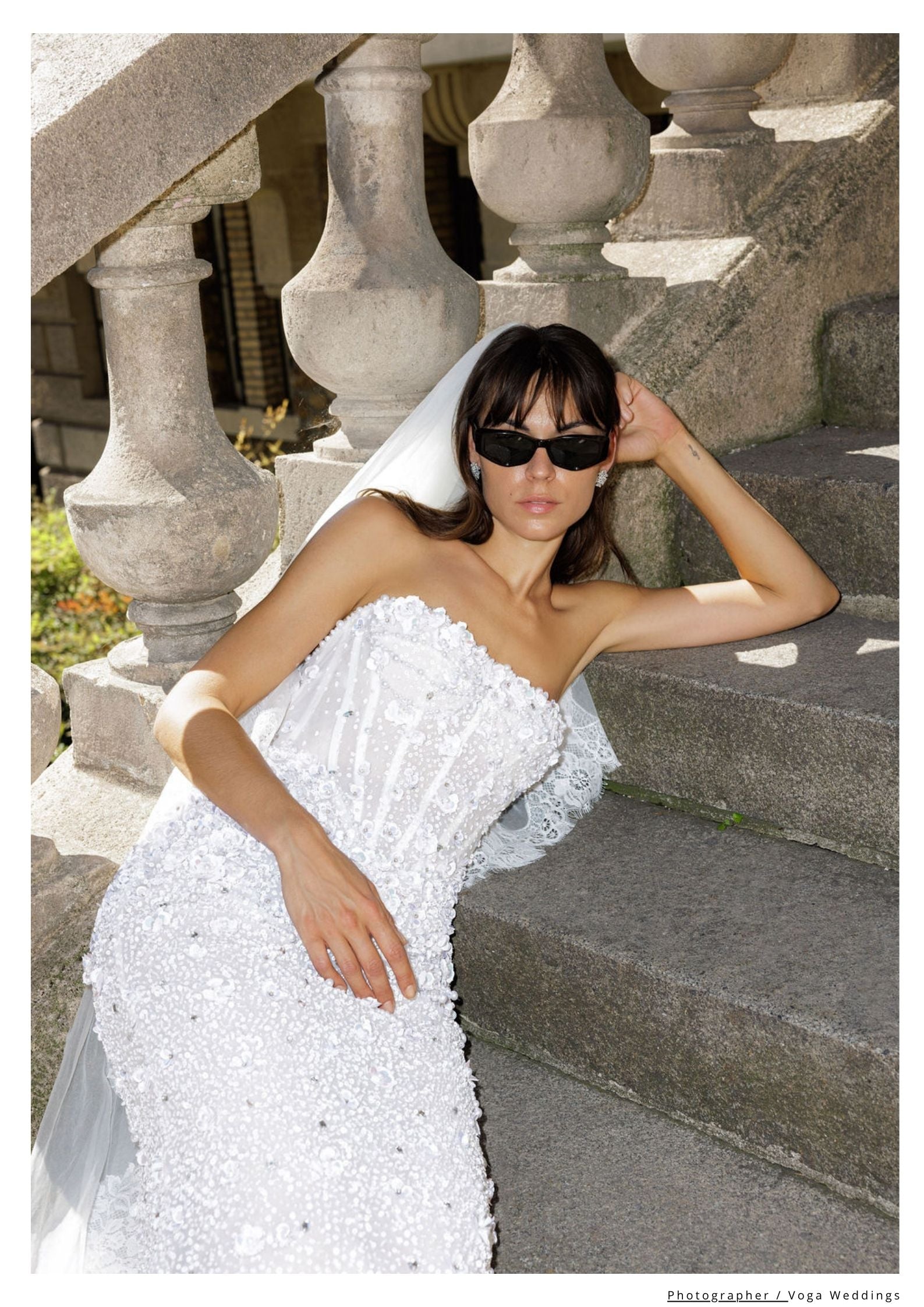 Delicate French Lace Wedding Veil 