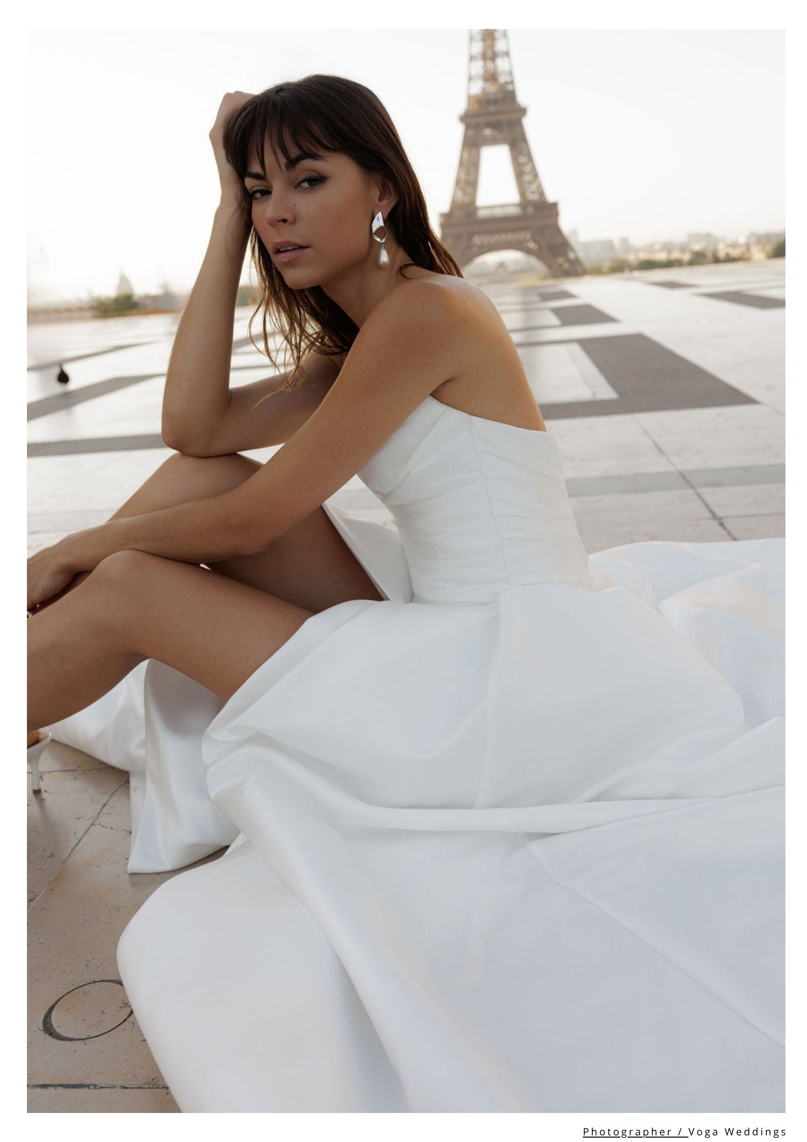 Statement Gold Pearl Wedding Earrings. ELWOOD