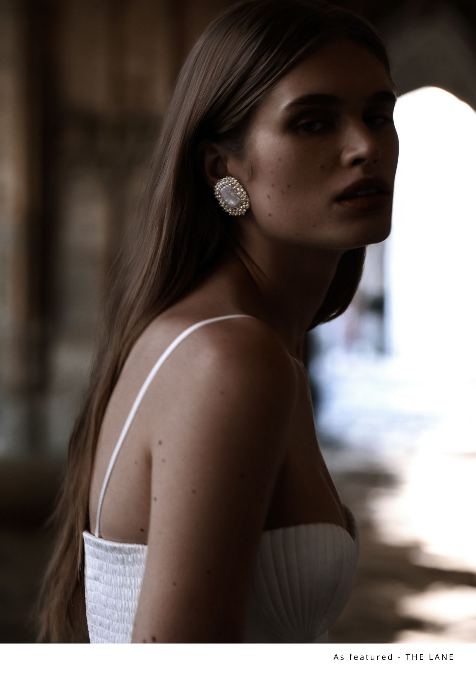 amelie george luxe pearl statement earrings silver