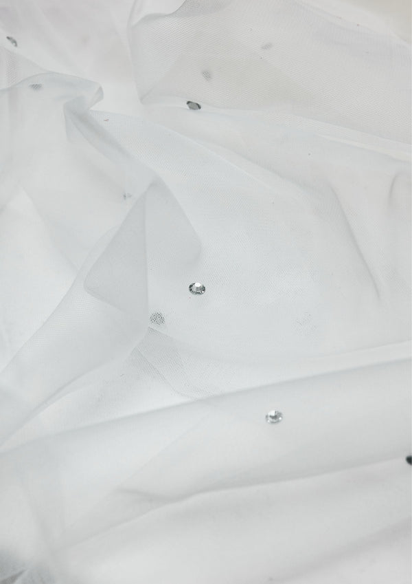 delicate bridal veil with crystals