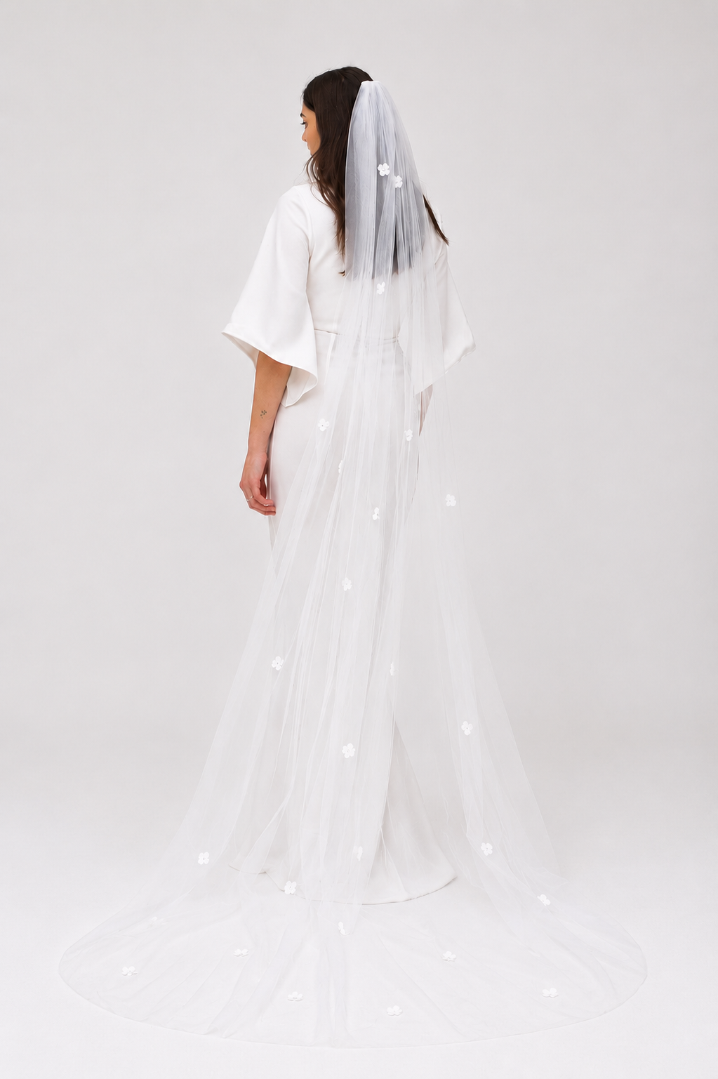 Bespoke Wedding Veil with flowers