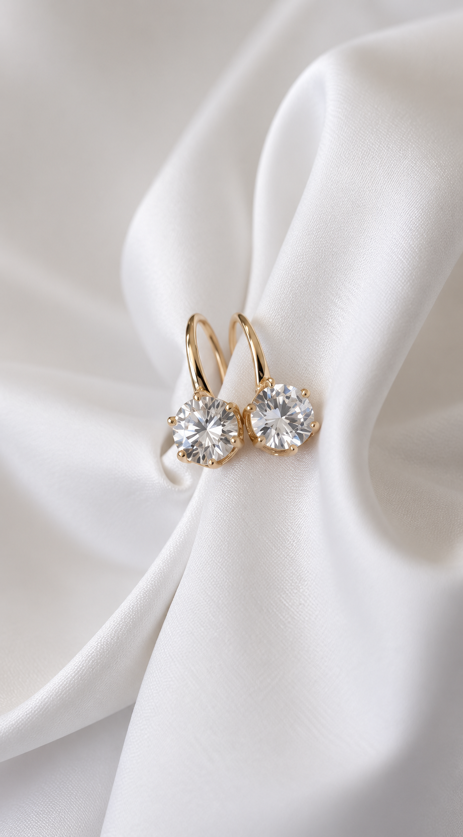 Small Diamond Wedding Earrings