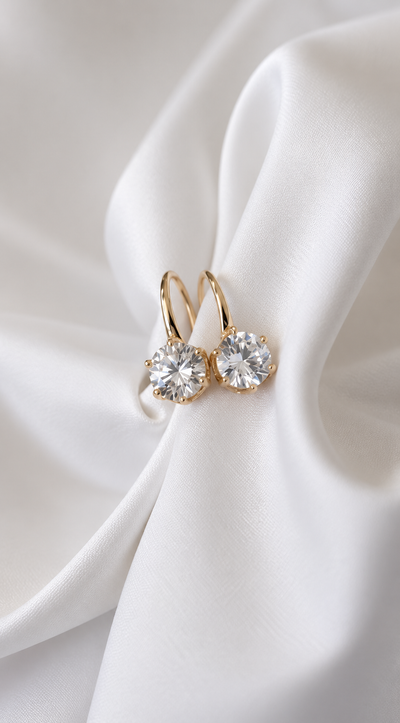 Small Diamond Wedding Earrings