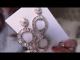 TYLER - STATEMENT DIAMOND EARRINGS WEDDING - ROSE GOLD
