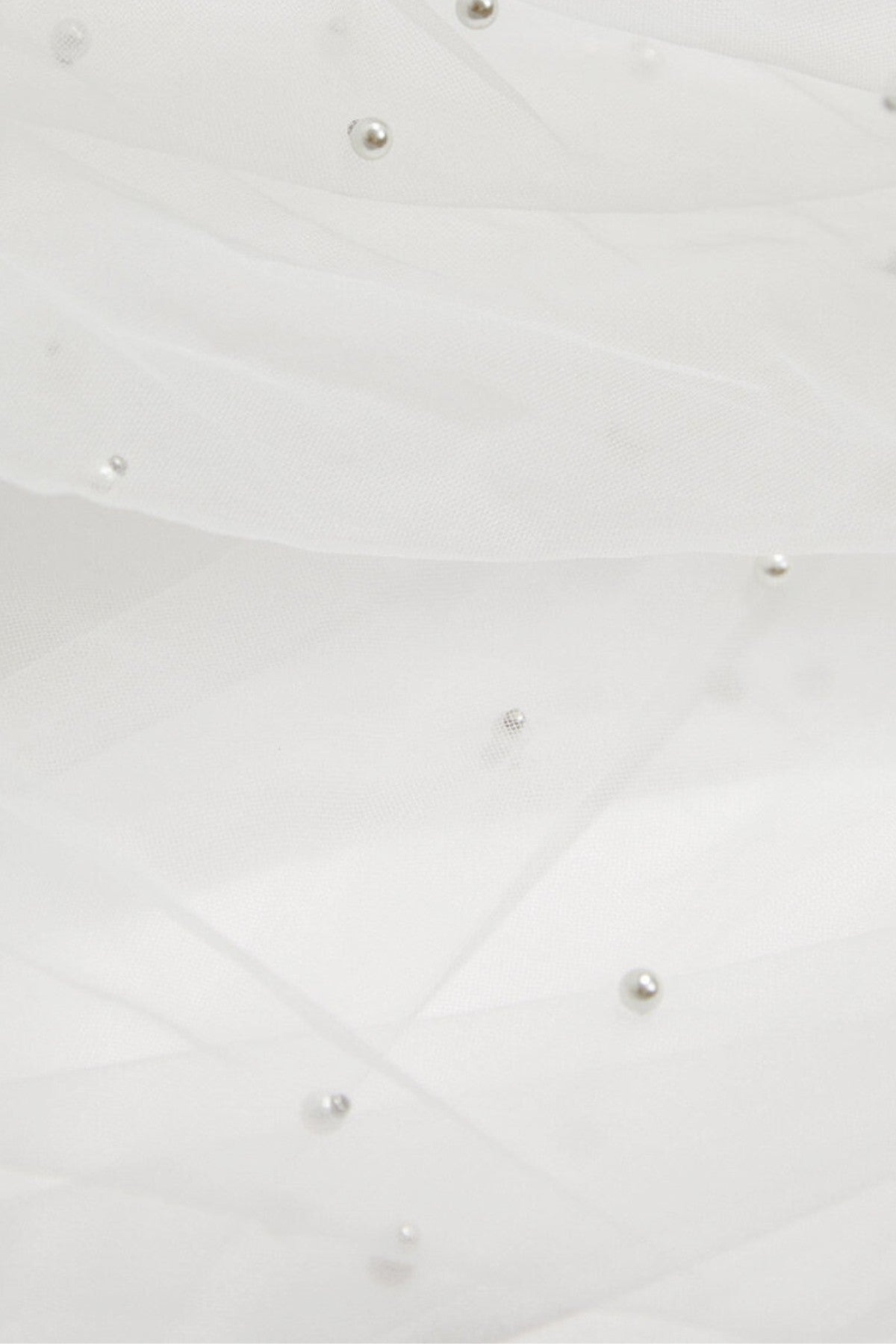 pearl veil wedding tulle close up