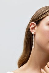 Timeless pearl wedding earring drops in Silver