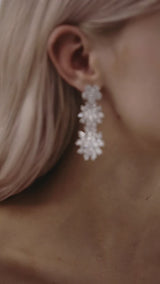 Statement Crystal  Wedding Earrings by Amelie George Bridal, Gold  Modern Wedding Jewellery  