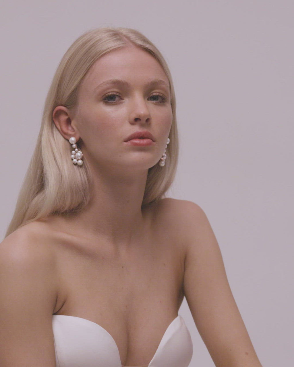 Australia Pearl Designer Wedding Earrings in Rose Gold