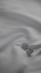 statement earrings for brides silver