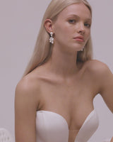 Australia Pearl Designer Wedding Earrings in White Gold