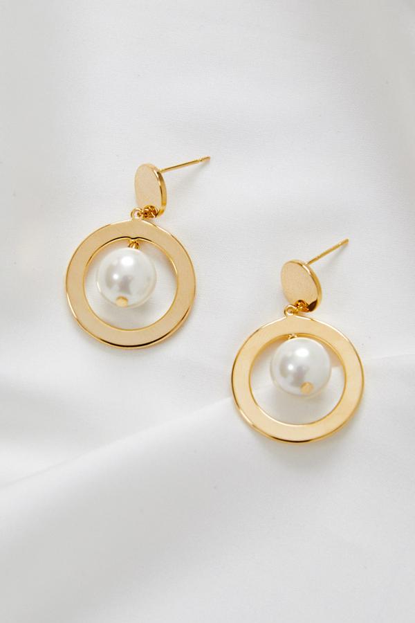 Beautiful Gold Pearl Wedding Earrings by Australian Jewellery Designer