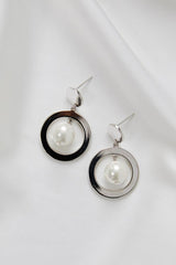 Beautiful White Gold Pearl Wedding Earrings by Australian Jewellery Designer