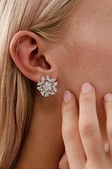  Big Stud Earrings For Wedding by Amelie George Bridal-Silver Modern Wedding Jewellery 