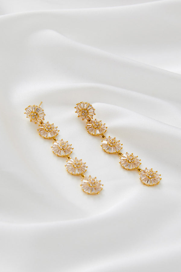 Bridal Earrings online Australia by Amelie George Bridal-Gold