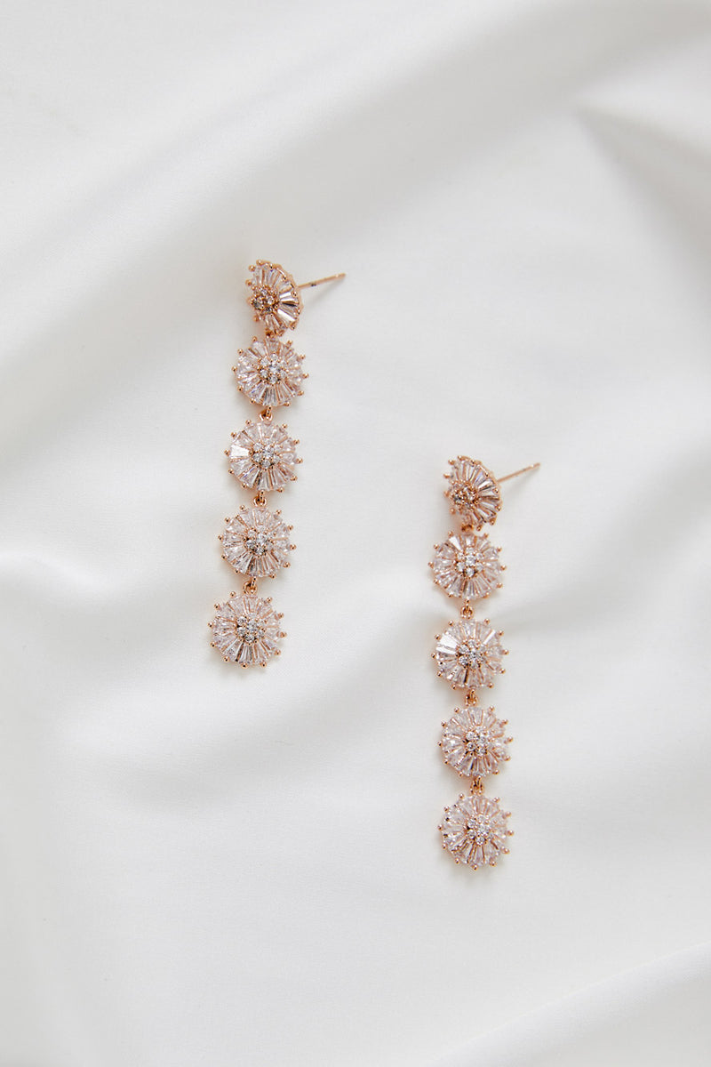 Bridal Earrings online Australia by Amelie George Bridal-Rose Gold