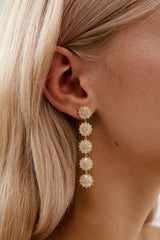 Bridal Floral Earrings by Amelie George Bridal-Gold  Modern Wedding Jewellery  
