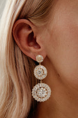 Crystal Drop Earrings Wedding by Amelie George Bridal-Gold Modern Wedding Jewellery  