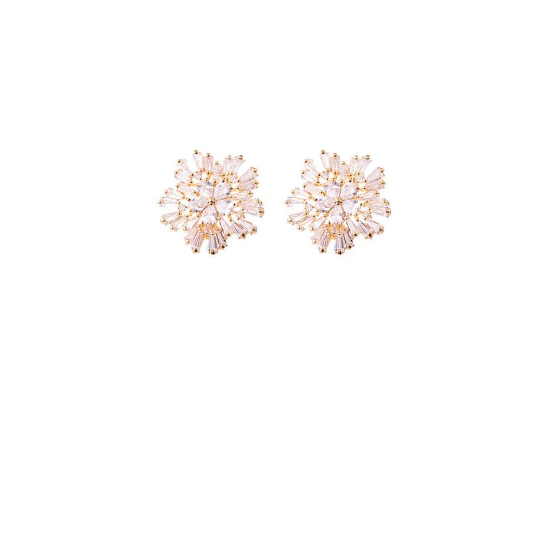 Crystal Earrings Wedding by Amelie George Bridal-Rose Gold Modern Wedding Jewellery  