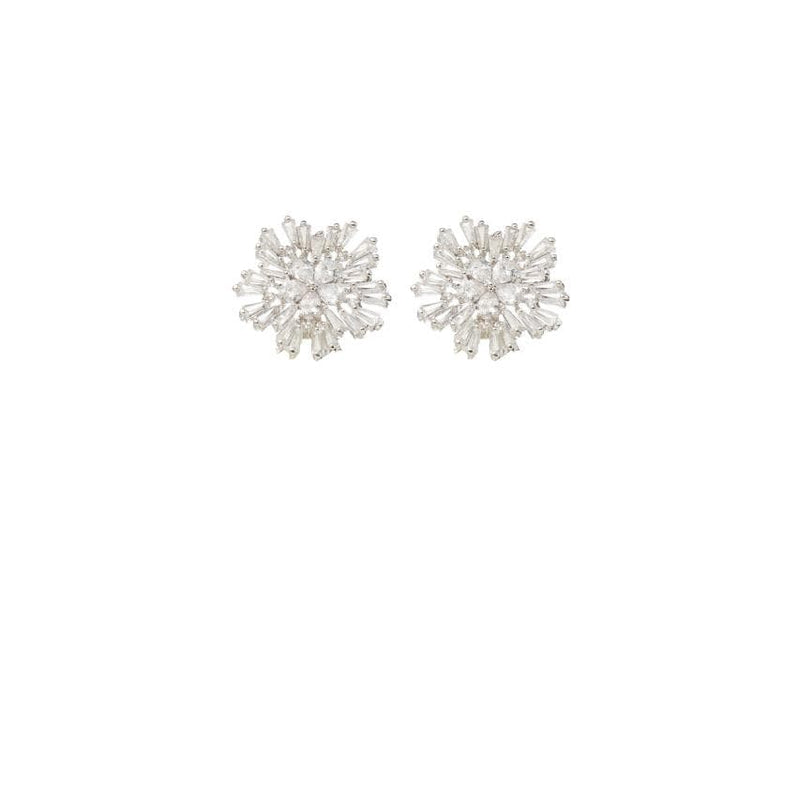Crystal Earrings Wedding by Amelie George Bridal-Silver Modern Wedding Jewellery  