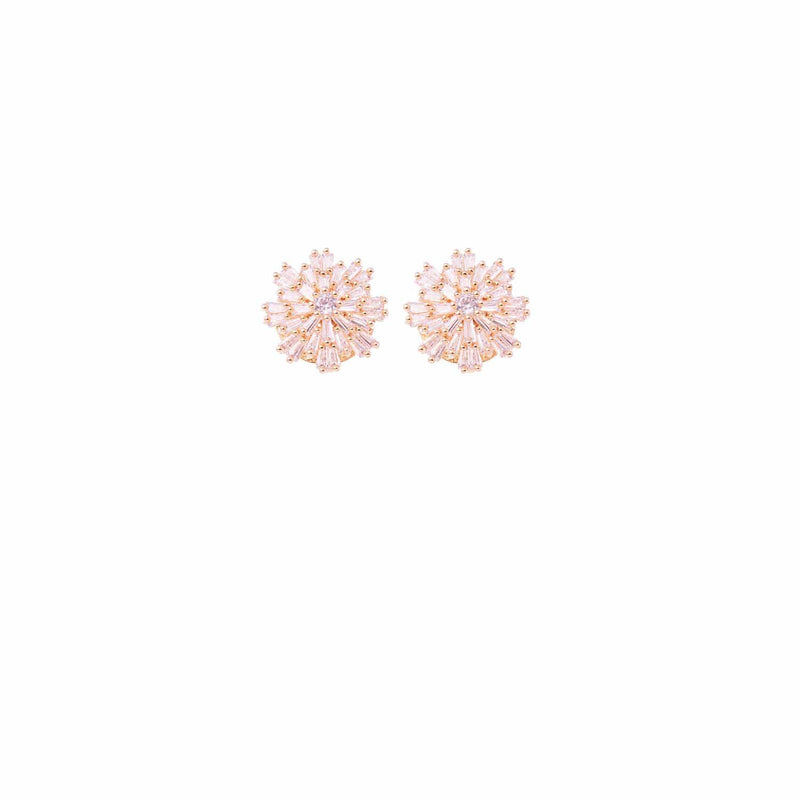 Crystal Wedding Stud Earring by Amelie George Bridal Rose Gold Modern Wedding Jewellery