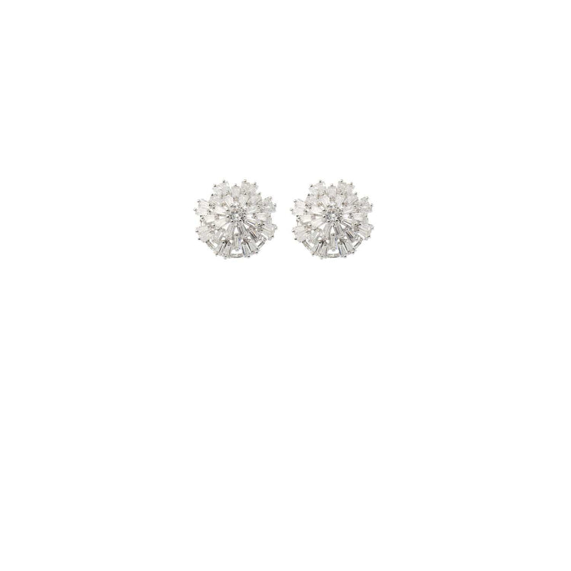 Crystal Wedding Stud Earring by Amelie George Bridal Silver Modern Wedding Jewellery