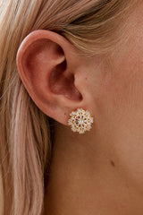 Diamond Stud Earrings Wedding by Amelie George Bridal-Gold Modern Wedding Jewellery