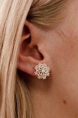 Diamond Stud Earrings Wedding by Amelie George Bridal-Rose Gold Modern Wedding Jewellery