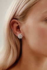Diamond Stud Earrings Wedding by Amelie George Bridal-Silver Modern Wedding Jewellery