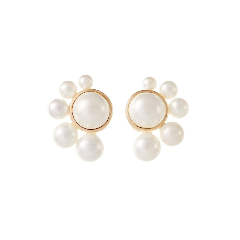 Gold Big Pearl Wedding Earrings by Amelie George Bridal  Edit alt text
