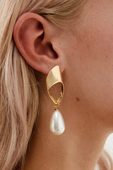 Gold Dangle Earrings for Wedding by Amelie George Bridal