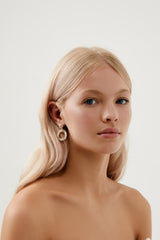 Gold Diamond Hoop Bridal Earrings, by Amelie George Bridal