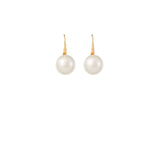 Gold Single Pearl Wedding Earrings by Amelie George Bridal 