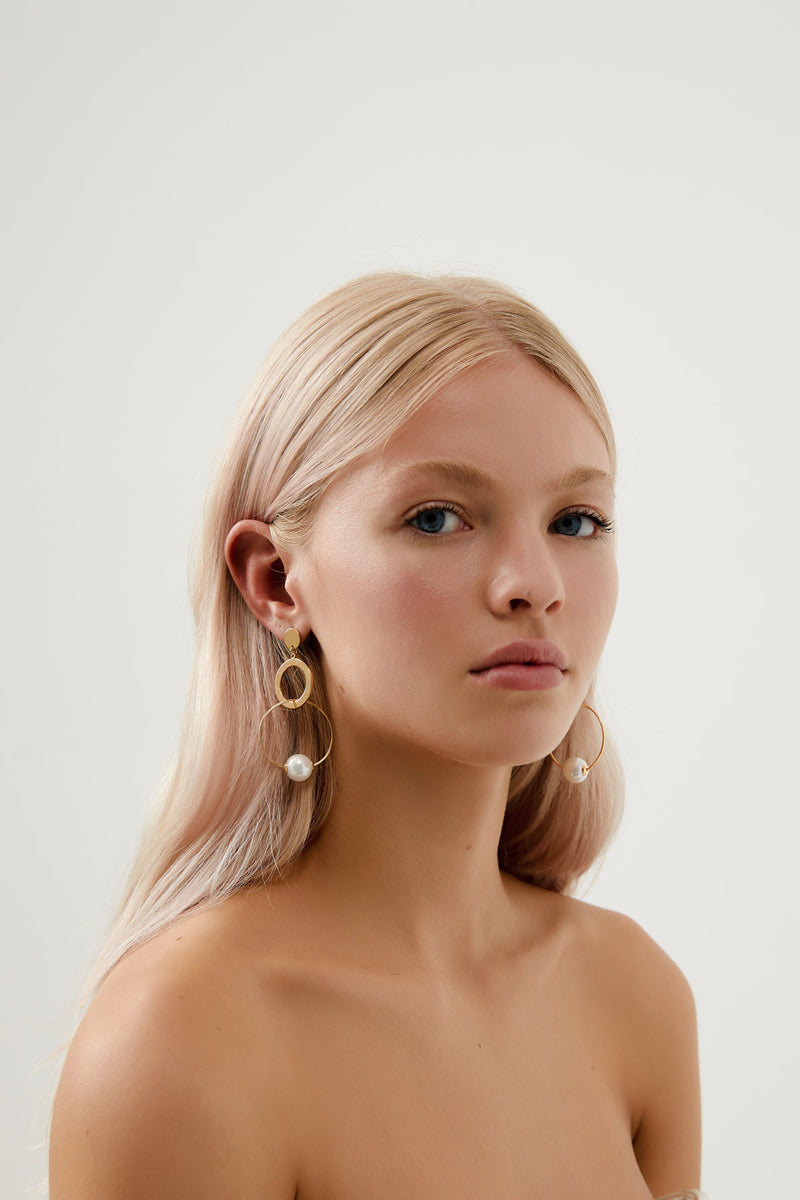 Modern Pearl Bridal Earrings, by Amelie  Amelie George Bridal 