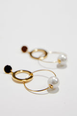 Modern pearl wedding earrings, by Amelie George Bridal 