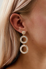 Gold Rhinestone Earrings for Wedding by Amelie George Bridal