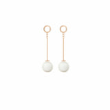 Rose Gold Pearl Drop Earrings by Amelie George Bridal Modern Wedding Jewellery